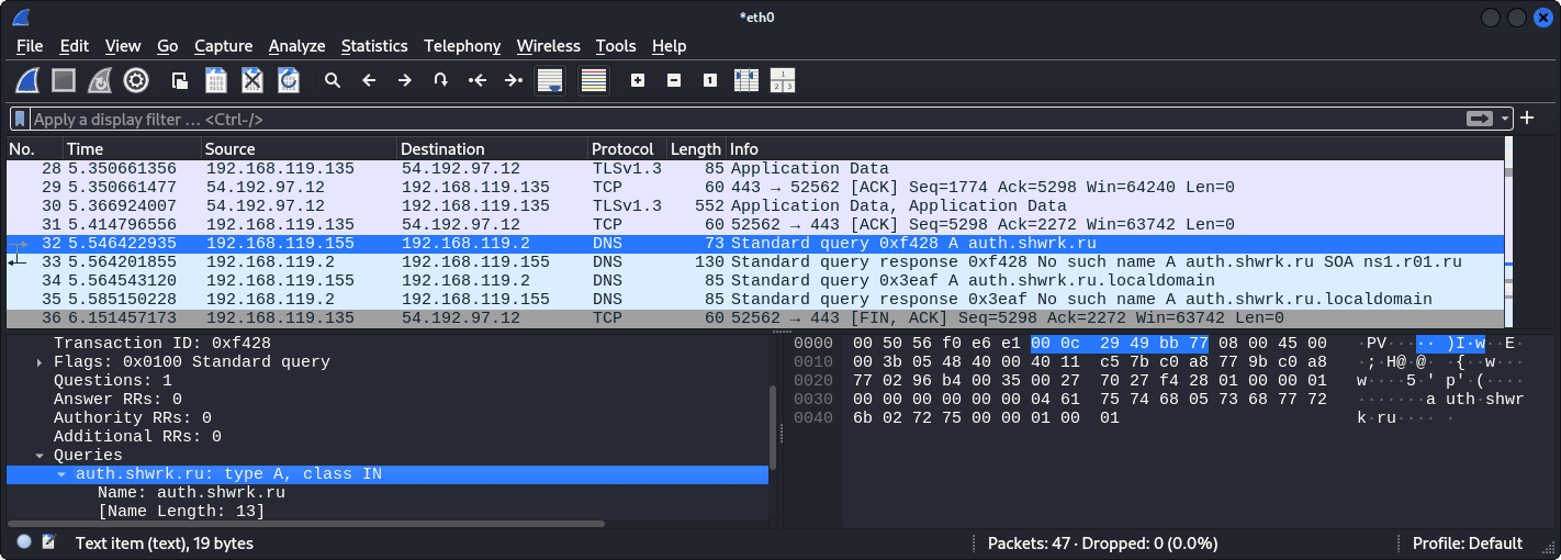 wireshark capture